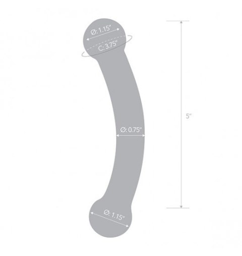 Glas - Double Bull Black Glass Dildo