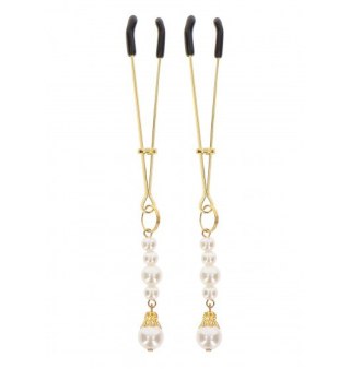 Taboom Tweezers With Pearls Gold