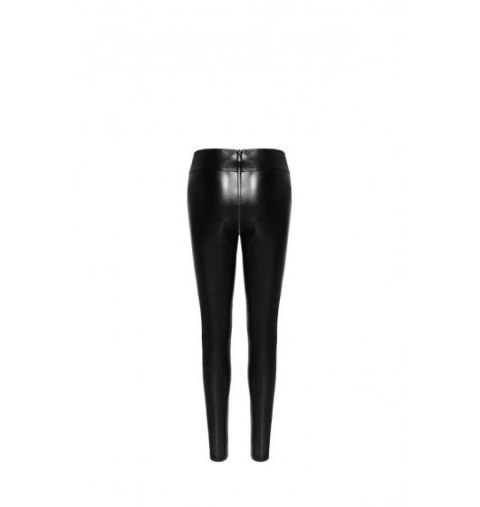 F274 Snake wetlook leggings with zipper L