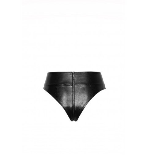 F276 Snake wetlook panty with zipper L