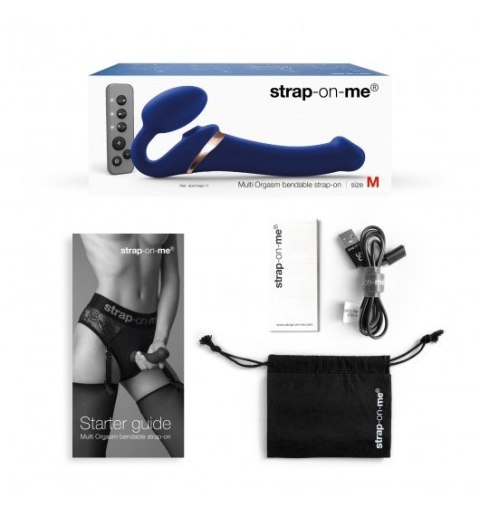 Wibrujące Dildo Multi Orgasm Strap on Night Blue rozmiar M