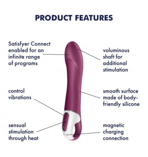 Wibrator Big Heat z aplikacją Satisfyer