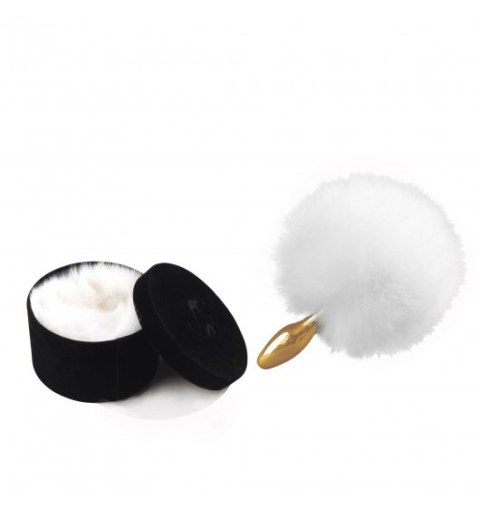 Upko Rabbit Fur Bunny Tail Small Butt Plug