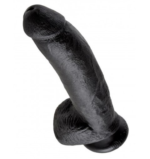 Dildo Sztuczny Penis King Cock 8" with Balls black z przyssawką