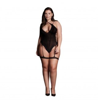 Metis XVI Body with Garters Crossed Neckline Black OSX