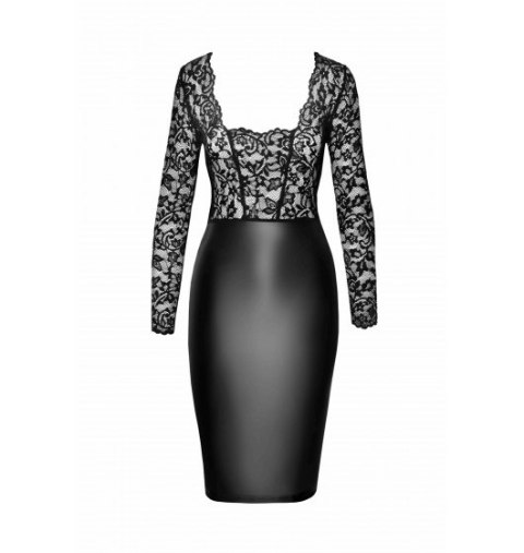 F295 Euphoria lace and wetlook midi dress S