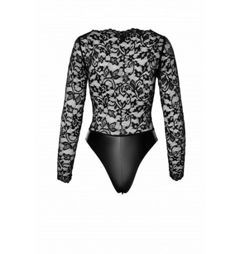 F296 Psyche bodysuit of lace and wetlook L