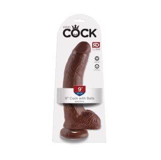 Dildo King Cock with Balls Pipedream 9 Brown