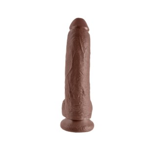 Dildo King Cock with Balls Pipedream 9 Brown