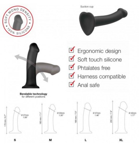 Dildo Mono Density Matte Grey XL