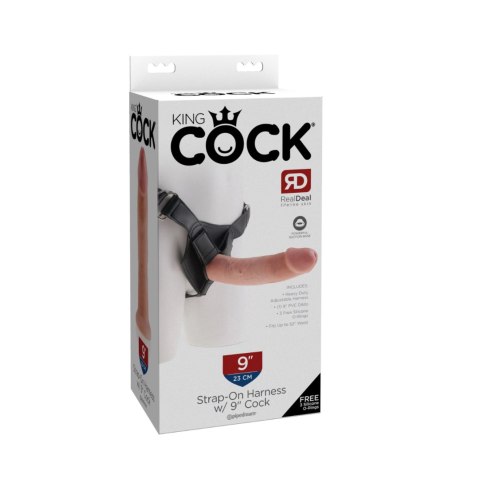 Dildo na uprzęży King Cock Strap on Horness Pipedream 9 Light