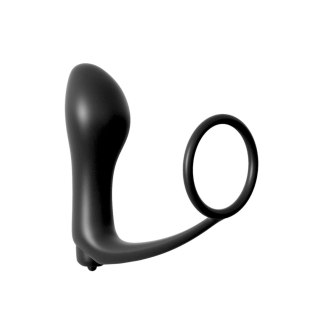 Wibrujący korek analny z pierścieniem Pipedream Ass-Gasm® Cock Ring Vibrating Plug