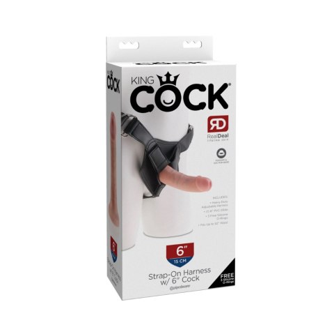 Dildo na uprzęży King Cock Strap on Horness Pipedream 6 Light