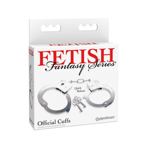 Kajdanki Pipedream Fetish Fantasy Series Official Handcuffs Silver