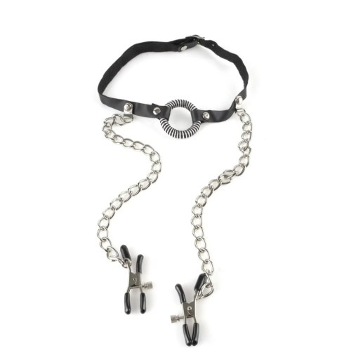 Pipedream Fetish Fantasy Series O-Ring Gag Nipple Clamps