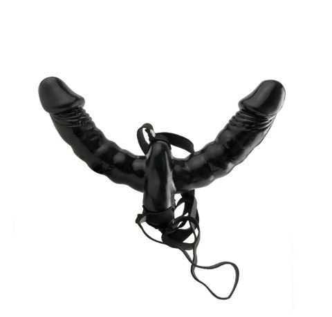 Pipedream Fetish Fantasy Series Vibrating Double Delight Strap-On Black