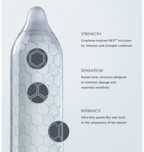 LELO - HEX Original prezerwatywy lateksowe (3 sztuki)