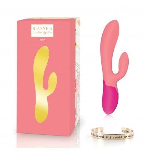 Rianne S ESSENTIALS - Xena Rabbit Vibrator Coral & French Rose