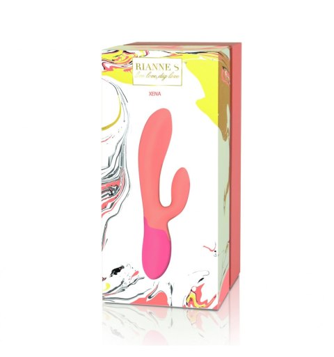 Rianne S ESSENTIALS - Xena Rabbit Vibrator Peach & Coral