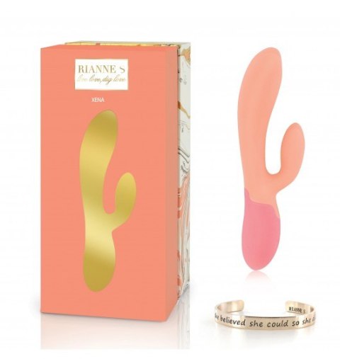 Rianne S ESSENTIALS - Xena Rabbit Vibrator Peach & Coral