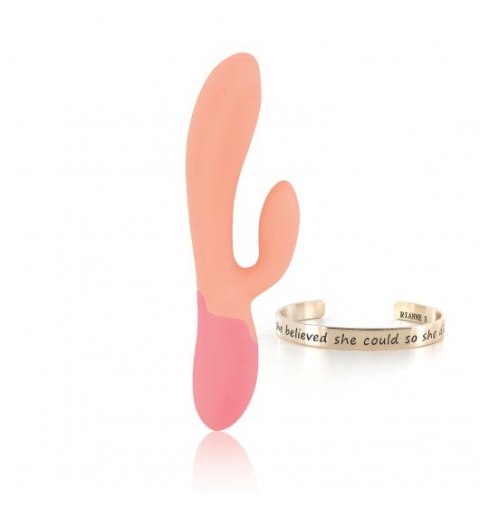 Rianne S ESSENTIALS - Xena Rabbit Vibrator Peach & Coral