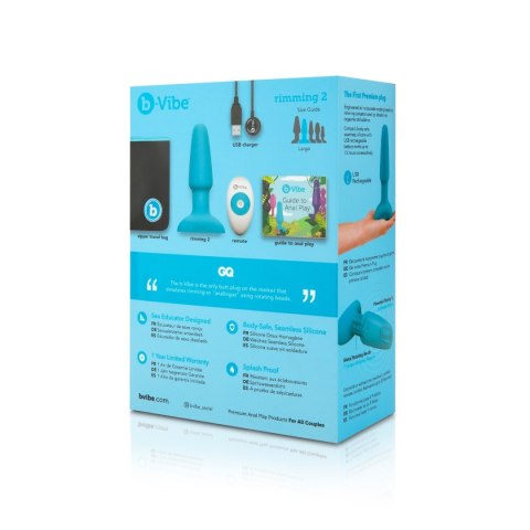 B-VIBE RIMMING PLUG 2 TEAL