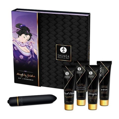 Zestaw kosmetyków z małym wibratorkiem Shunga Naughty Geisha Kit