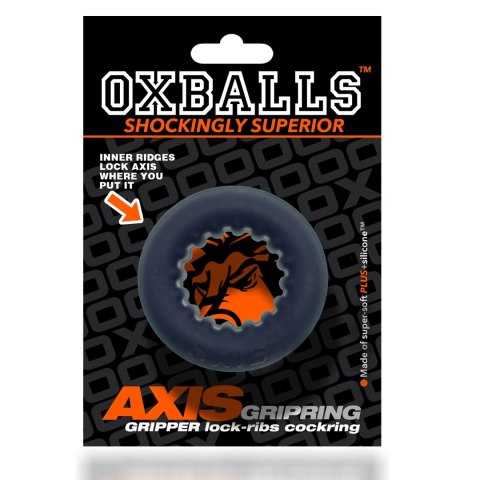 Oxballs - Axis Rib Griphold Cockring Ice Black