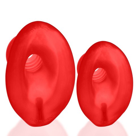 Oxballs - Glowhole-1 Hollow Buttplug with Led Light Large Red