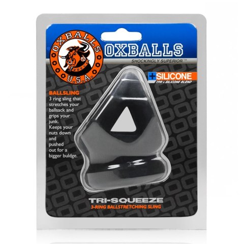 Oxballs - Tri-Squeeze Cocksling and Ballstretcher Black