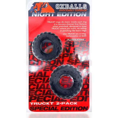 Oxballs - Truckt Cockring Special Edition Night 2 pcs Black