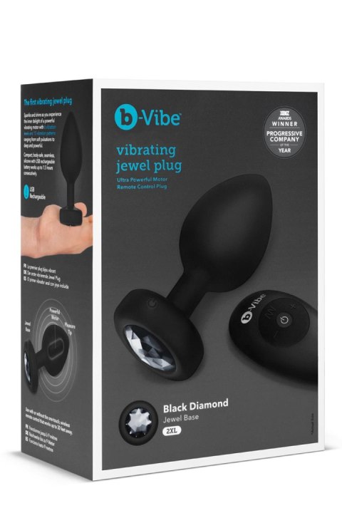 B-VIBE VIBRATING JEWEL PLUG XXL BLACK