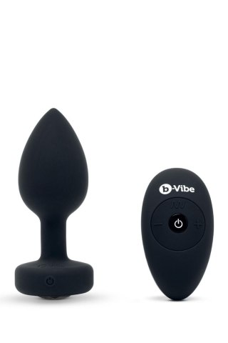 B-VIBE VIBRATING JEWEL PLUG M/L BLACK