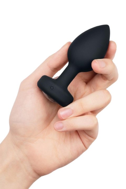 B-VIBE VIBRATING JEWEL PLUG M/L BLACK