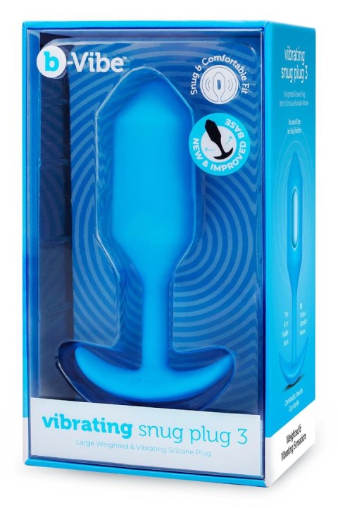 B-VIBE VIBRATING SNUG PLUG 3 BLUE