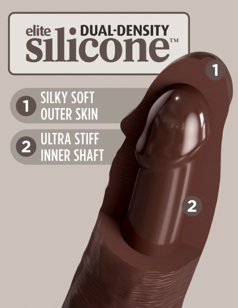 King Cock Elite 7" Dual Density Vibrating Silicone Cock w/ Remote