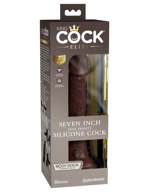 King Cock Silikonowe Dildo Elite 7" Dual Density Silicone Cock Brown