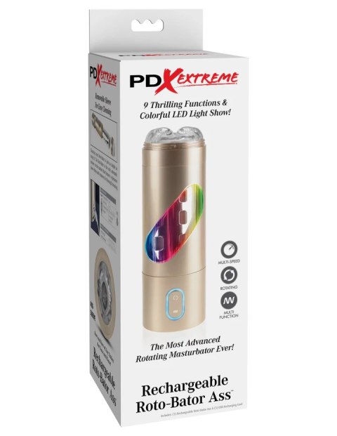 PDX Extreme Masturbator Rechargeable Roto-Bator Ass Multicolor