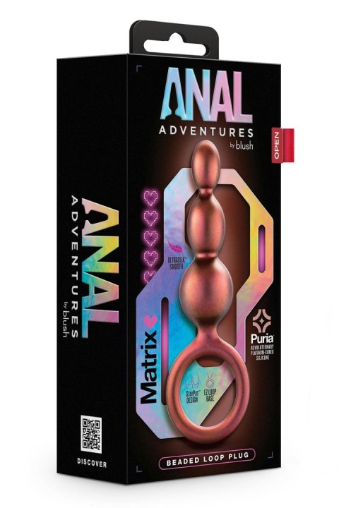 ANAL ADVENTURES MATRIX BEADED LOOP PLUG COPPER