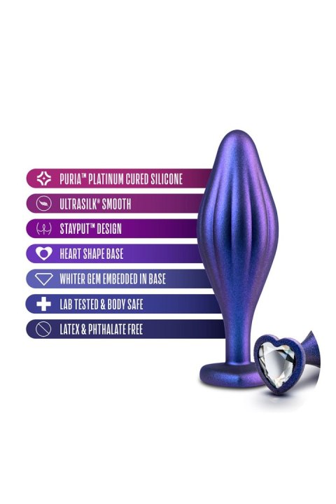 ANAL ADVENTURES MATRIX WAVY BLING PLUG SAPPHIRE