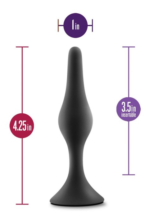 ANAL ADVENTURES PLATINUM SILICONE BEGINNER PLUG MEDIUM BLACK