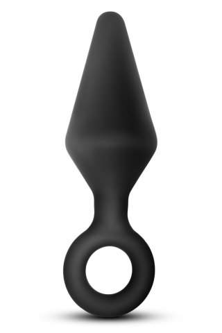 ANAL ADVENTURES PLATINUM SILICONE LOOP PLUG LARGE BLACK