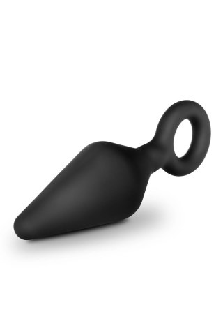 ANAL ADVENTURES PLATINUM SILICONE LOOP PLUG LARGE BLACK