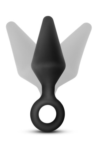 ANAL ADVENTURES PLATINUM SILICONE LOOP PLUG MEDIUM BLACK