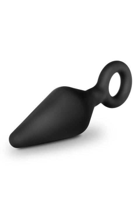 ANAL ADVENTURES PLATINUM SILICONE LOOP PLUG MEDIUM BLACK