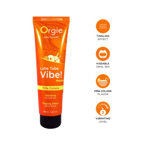 Orgie lubrykant jadalny Lube Tube Vibe! Medium Pina Colada 100ml