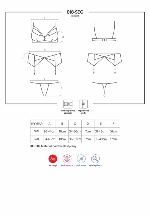 818-SEG-1 komplet czarny S/M