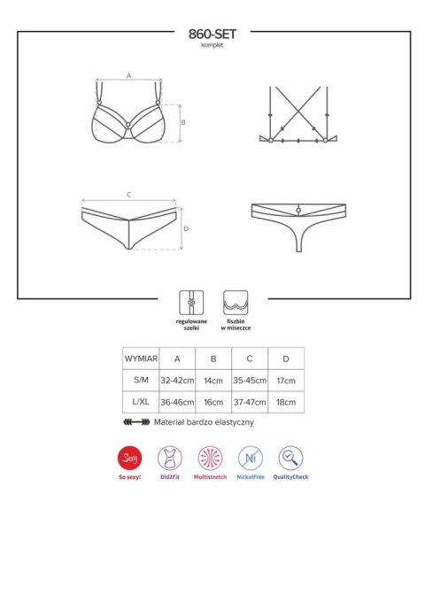 860-SET-1 komplet czarny L/XL