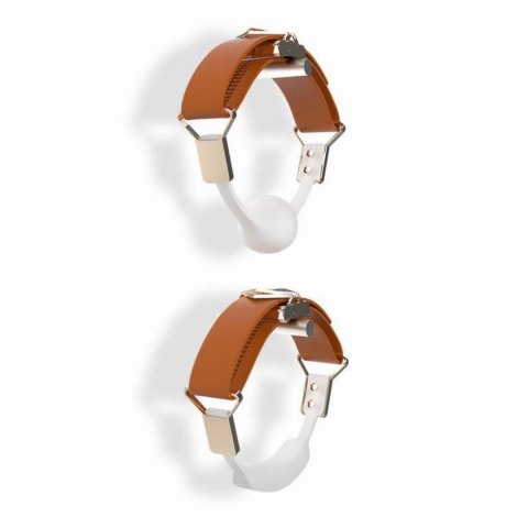 LOCKINK zestaw knebli Ball-Gag & Gag-Bite Set Brown