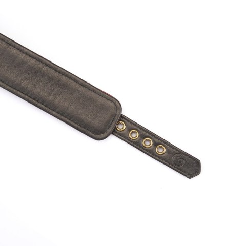 Liebe Seele Kinbaku Ukiyoe Red Rosy Leather Collar and Leash